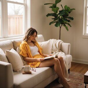 Charlie Holiday Cleo Shirt and Shorts Set Orange Sorbet Size Small NWT